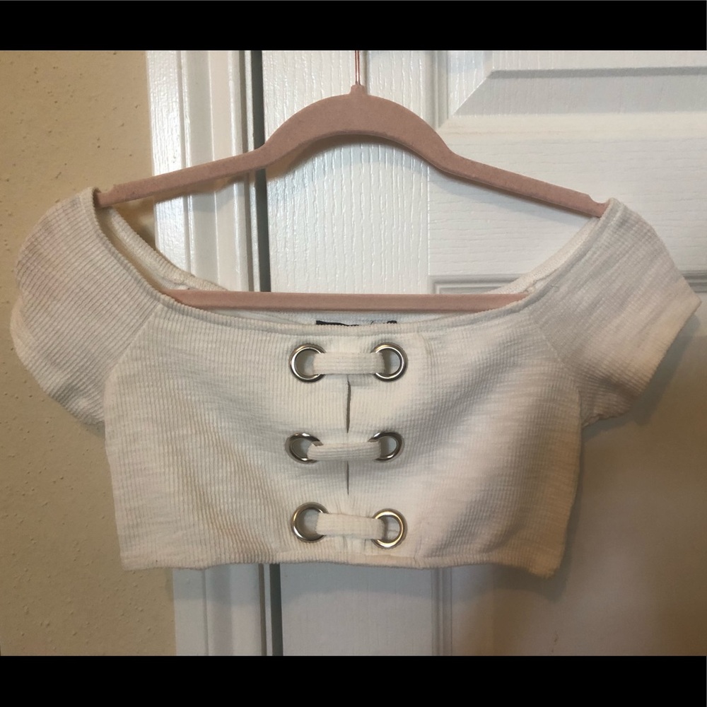 White crop top